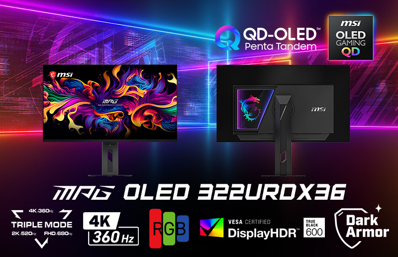 微星宣布全球首款三模 QD-OLED 游戏显示器：支持 4K / 2K / FHD