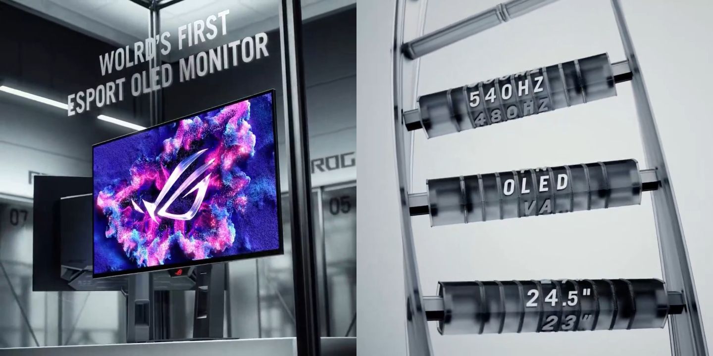 华硕 ROG 预热“全球首款电竞 OLED 显示器”：24.5" 小尺寸 + 540Hz 超高刷