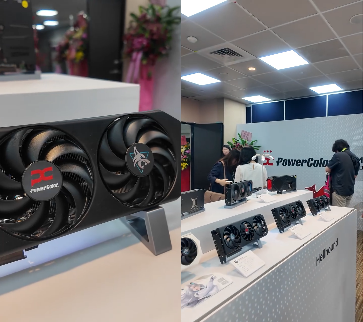 撼讯展出 UV 定制 RX 9070 XT 原型卡：背板雕刻被紫外灯照射即显形，提供四种图案可选