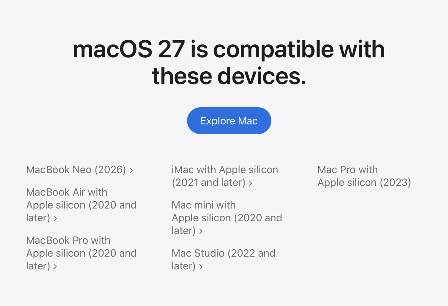 苹果 macOS 27 不再支持英特尔处理器，要求搭载 Apple 芯片的 Mac 设备，网友热议