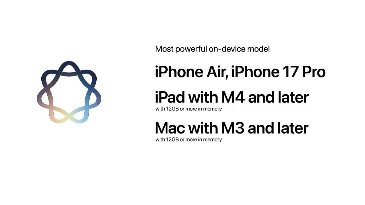 需 12GB 内存：苹果称部分 iOS 27 高级本地 AI 功能仅限 iPhone Air 等机型