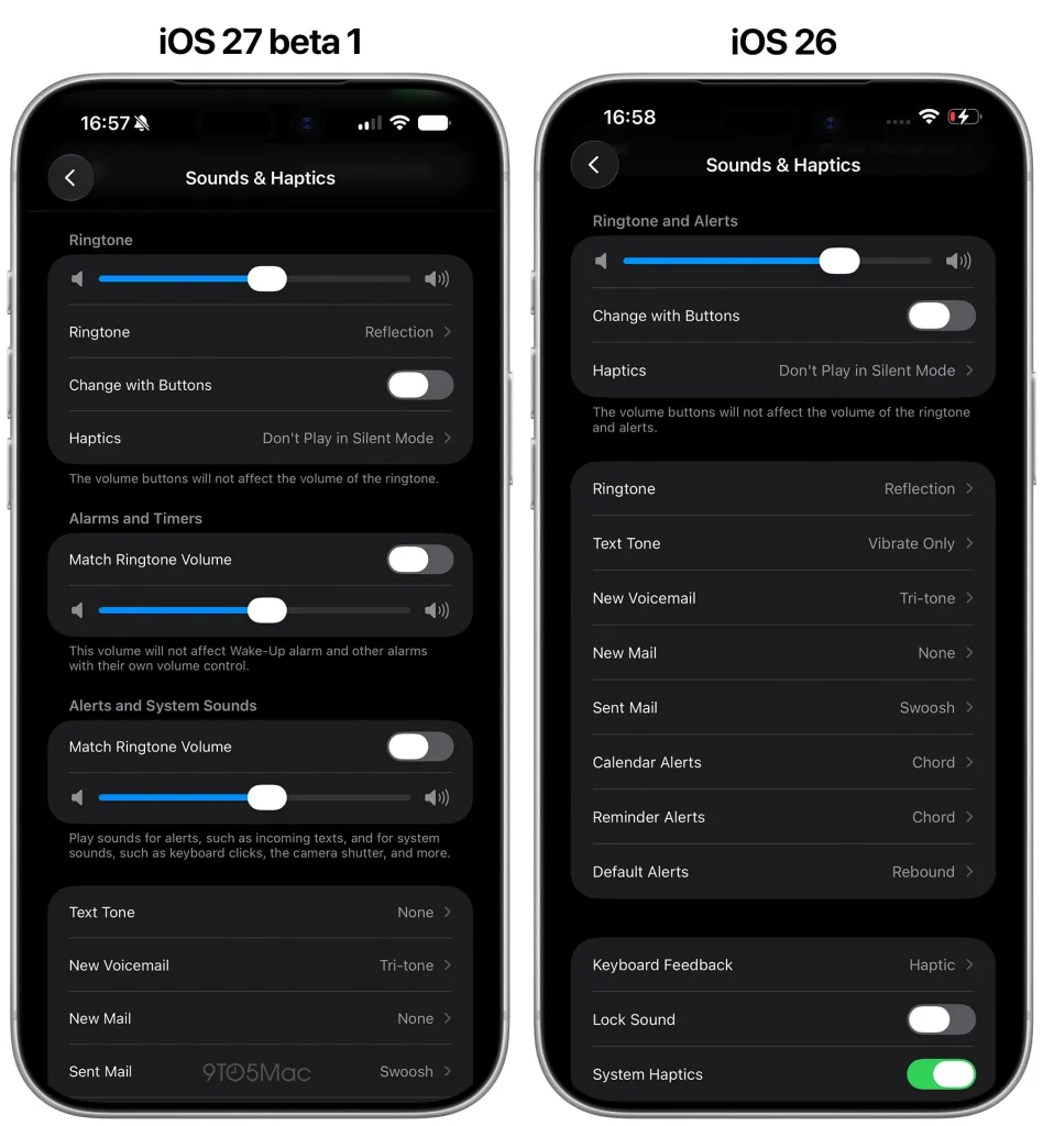 苹果细分 iOS 27 音量调节：灵活控制铃声、闹钟和系统提示音