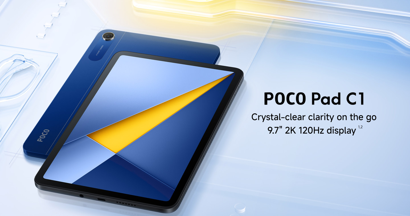 小米 Poco Pad C1 平板海外发布：骁龙 6s 4G Gen 2 芯片、9.7 英寸 2K 120Hz 屏幕