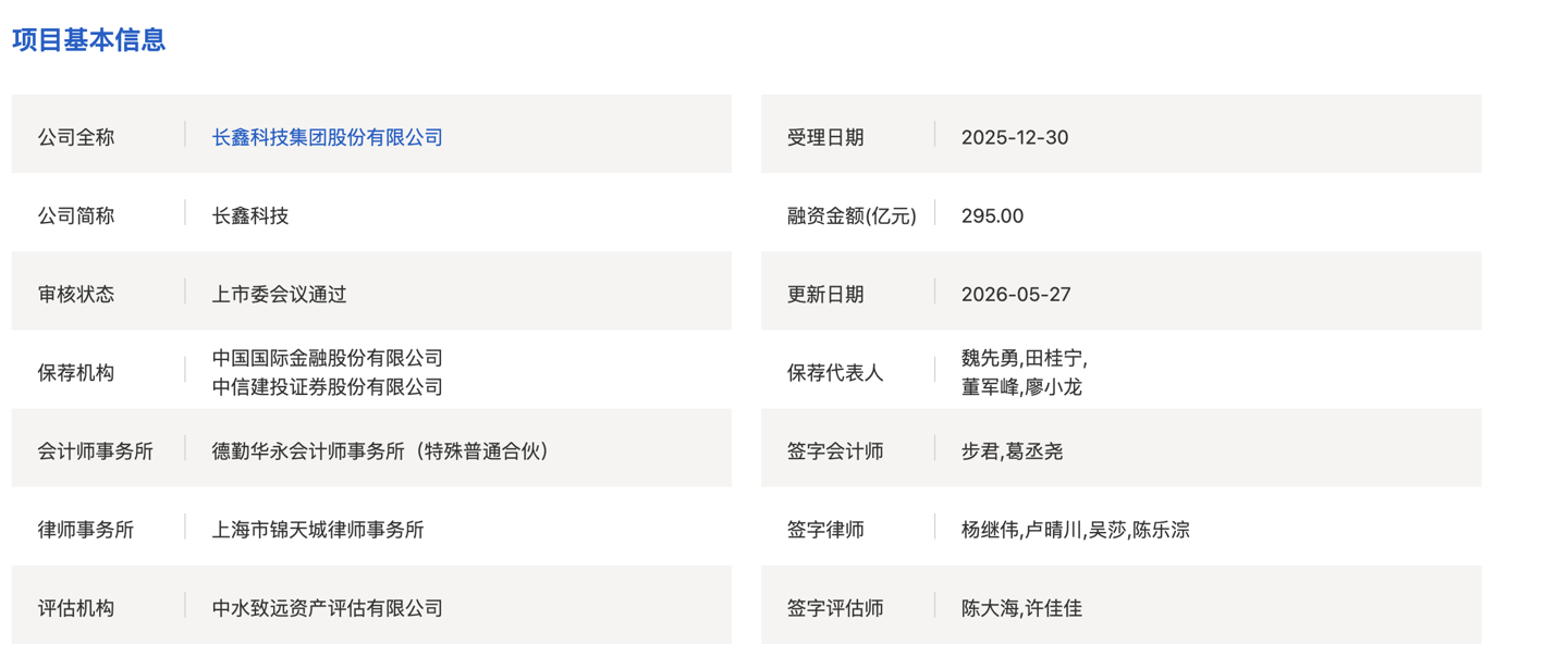 长鑫科技科创板 IPO 获上市委会议通过，网友热议